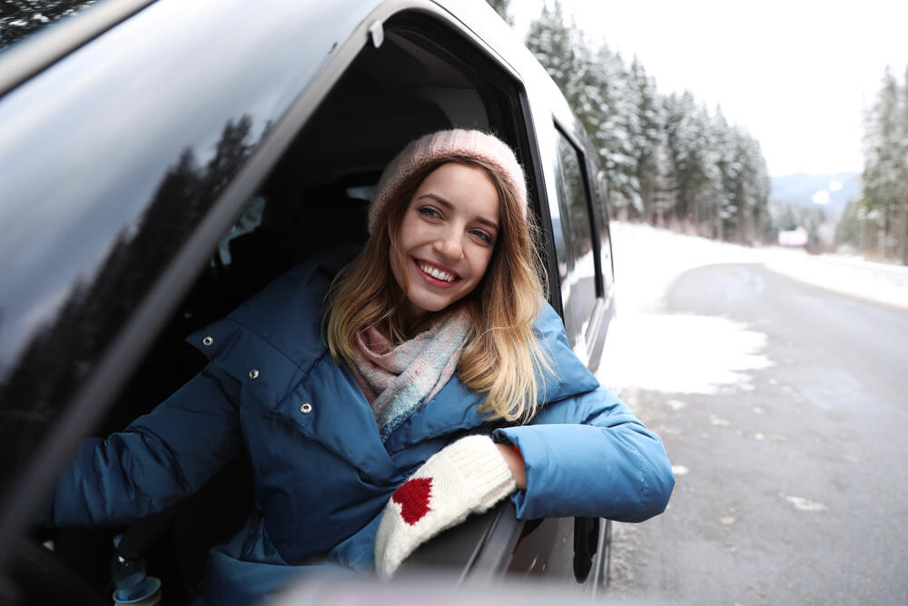 Sarah Lanely Driving In The Cold Snow